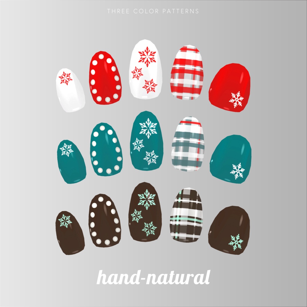 【MDollnail対応】Snowflake nail【ネイルテクスチャ】