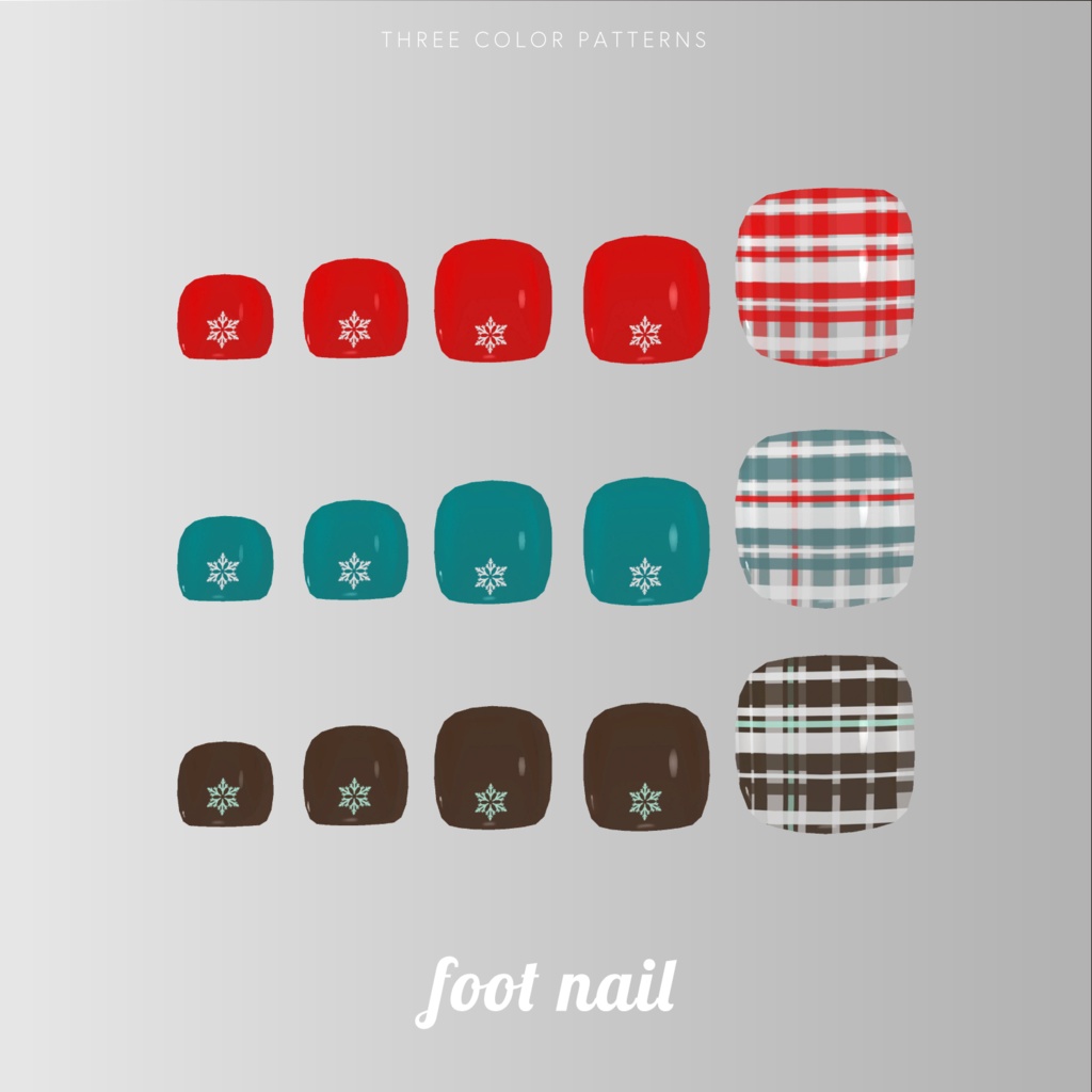 【MDollnail対応】Snowflake nail【ネイルテクスチャ】