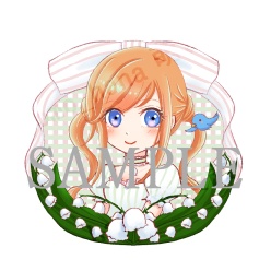 アクリルキーホルダー　花とアリシア(スズラン)