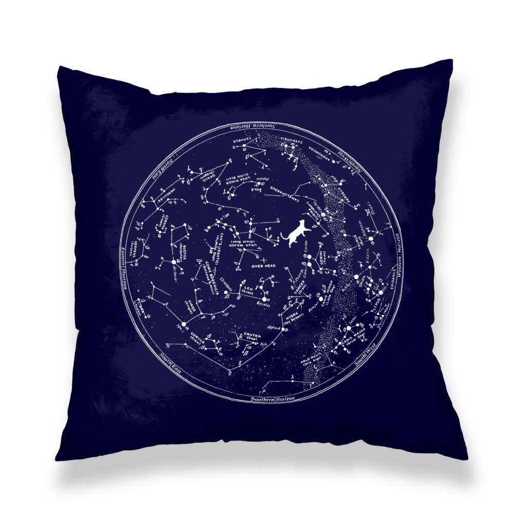 星図を散歩する猫 クッションカバー