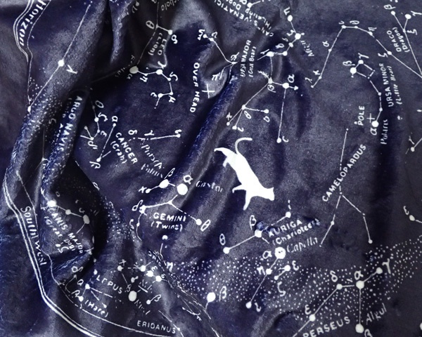 星図を散歩する猫 ブランケット