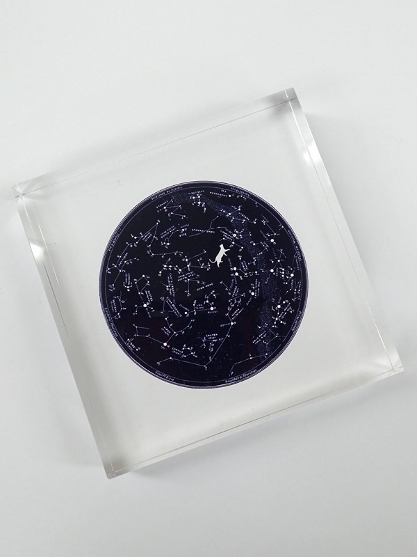 星図を散歩する猫 アクリルブロック