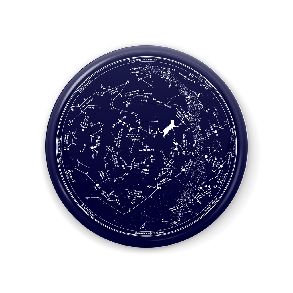 星図を散歩する猫 缶ミラー