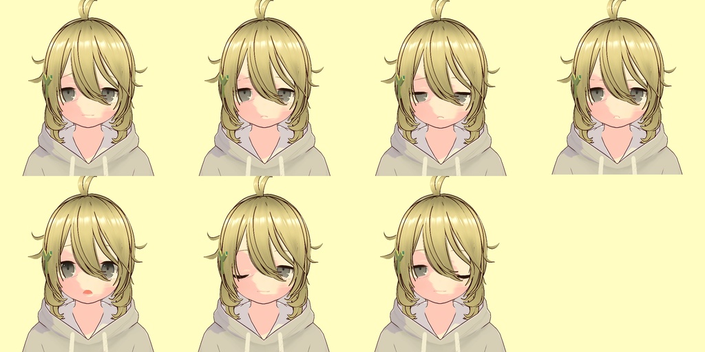 『オリジナル3Dモデル』 ユノ / yuno ( Vroid製 )