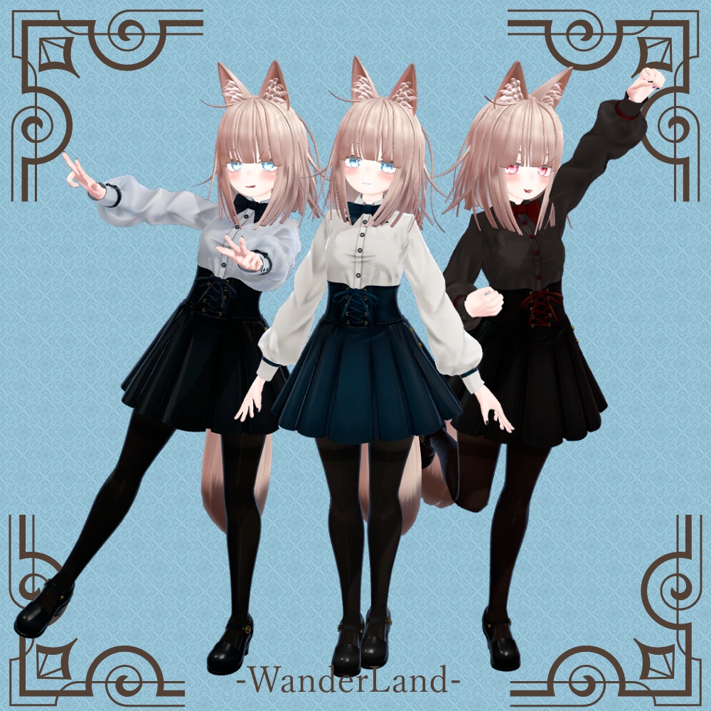 【12アバター対応】Corset Cream 【VRC想定衣装】