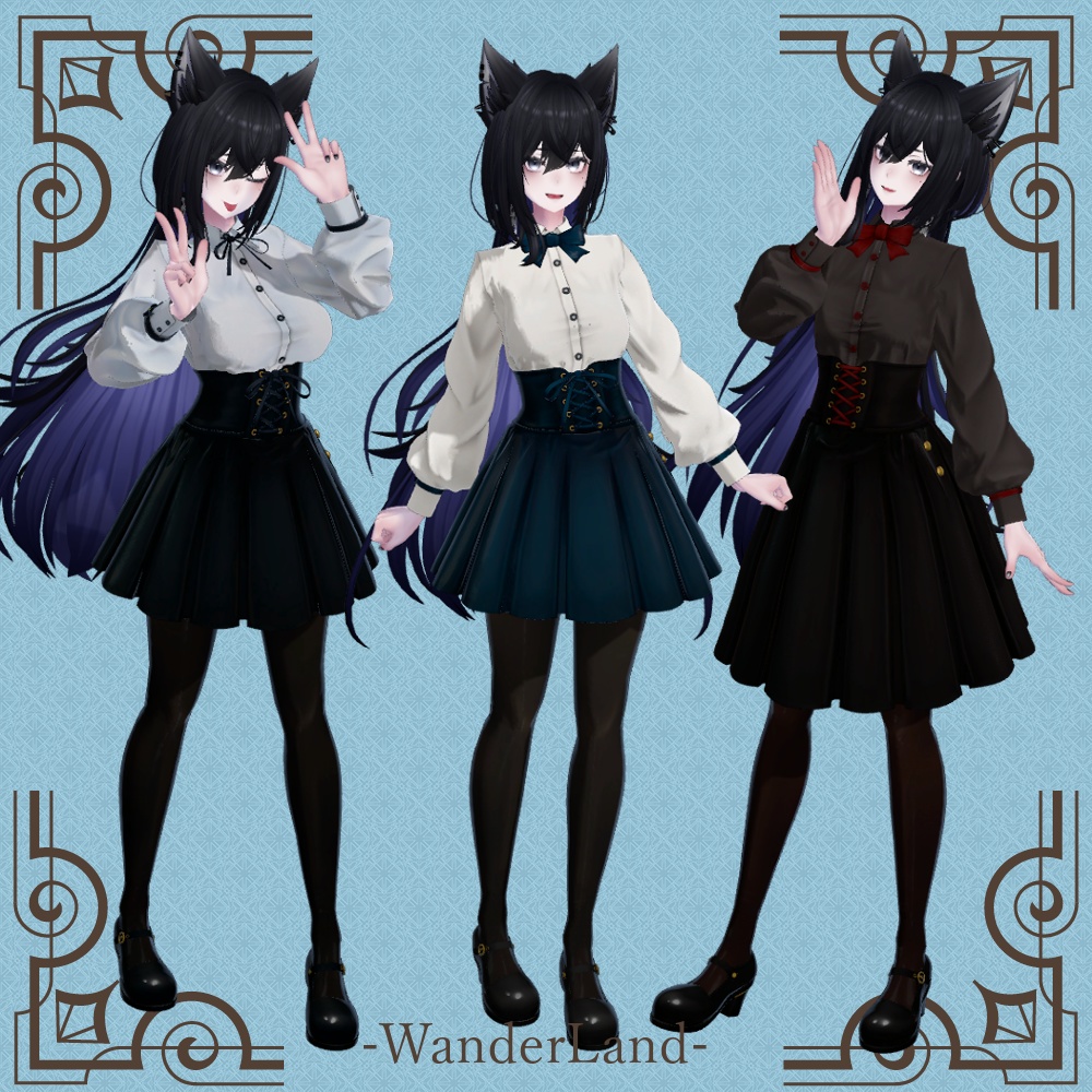 【12アバター対応】Corset Cream 【VRC想定衣装】