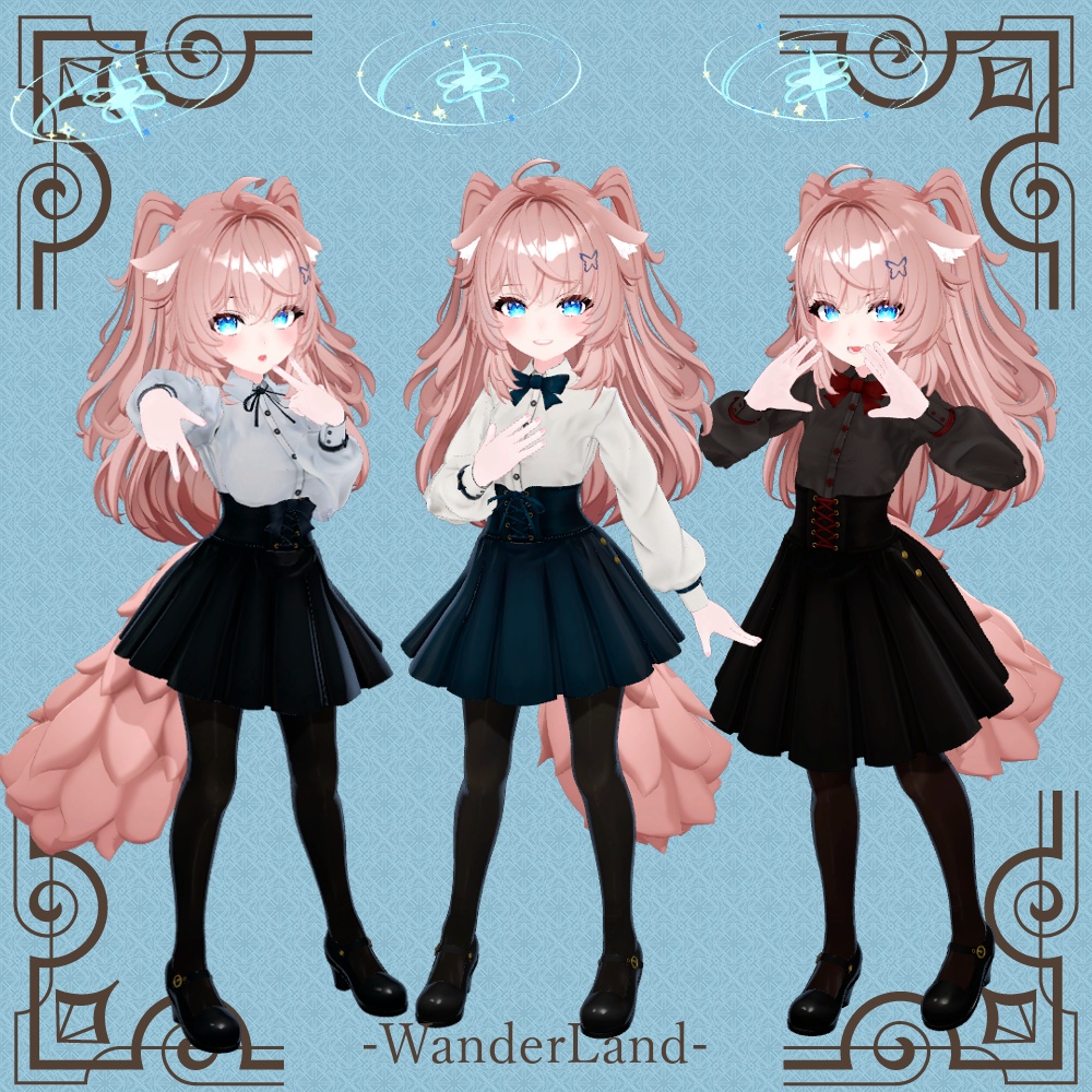 【12アバター対応】Corset Cream 【VRC想定衣装】