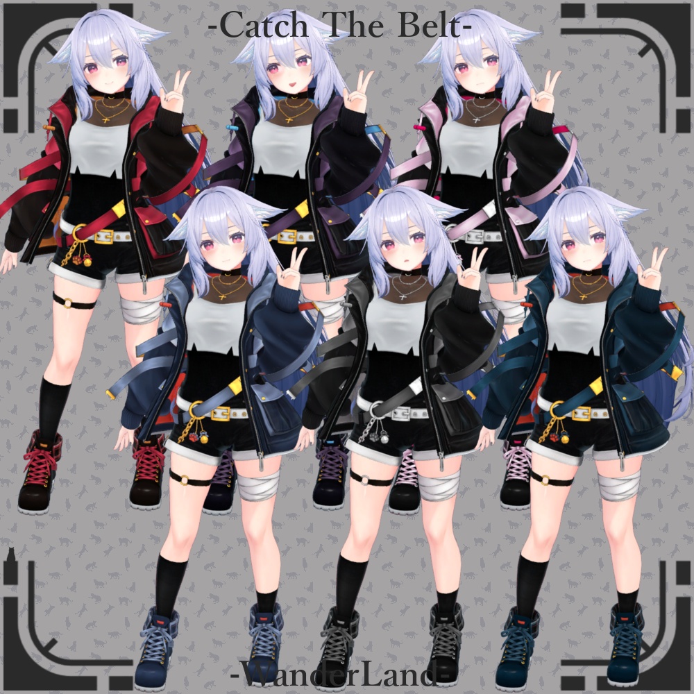 【7アバター対応】Catch The Belt【VRC想定衣装】