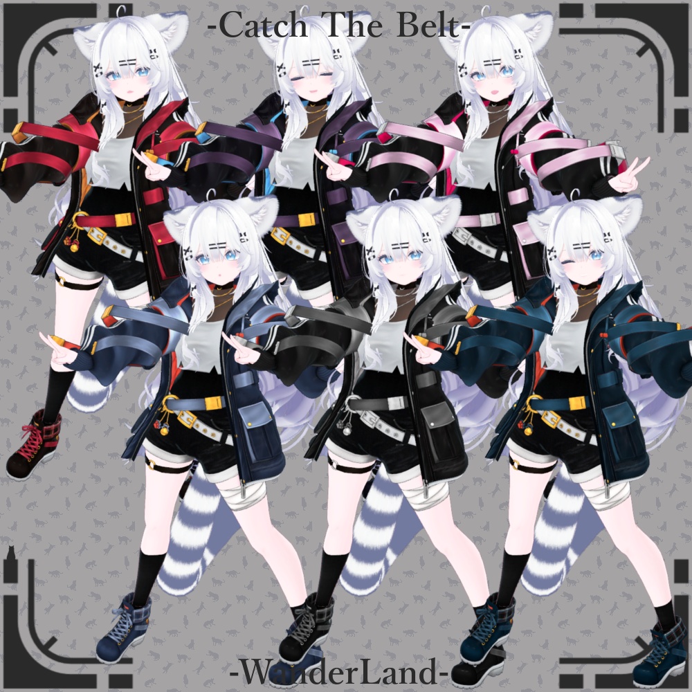 【7アバター対応】Catch The Belt【VRC想定衣装】