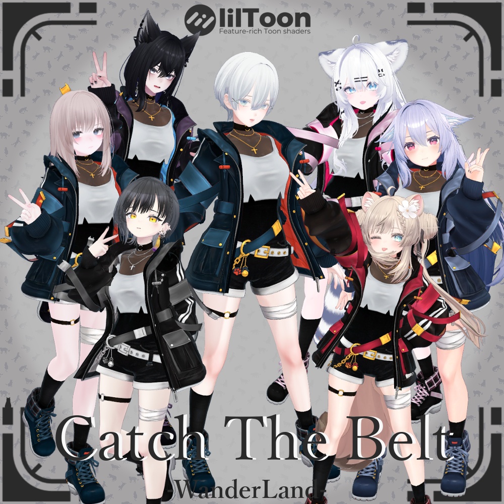 (SALE)【7アバター対応】Catch The Belt【VRC想定衣装】