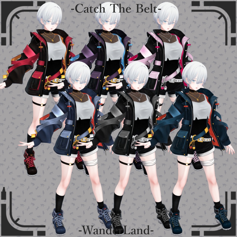 【7アバター対応】Catch The Belt【VRC想定衣装】