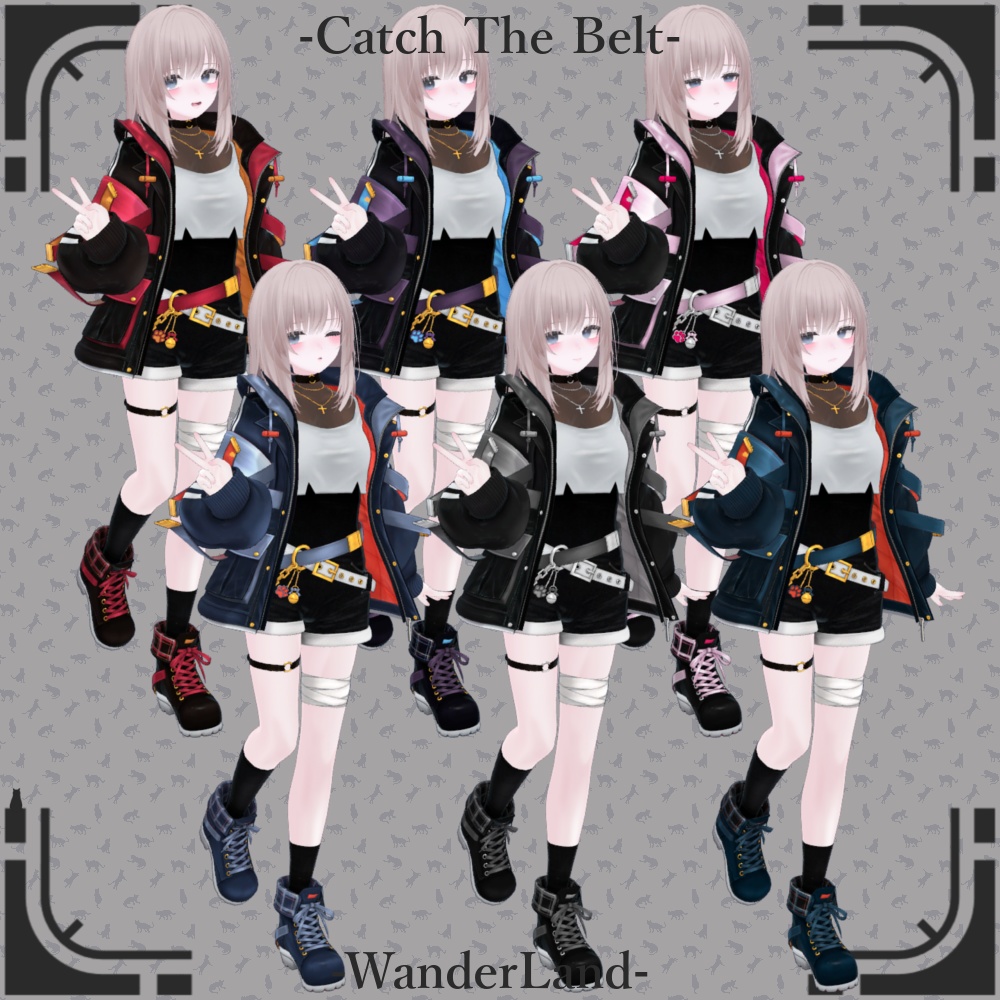 【7アバター対応】Catch The Belt【VRC想定衣装】