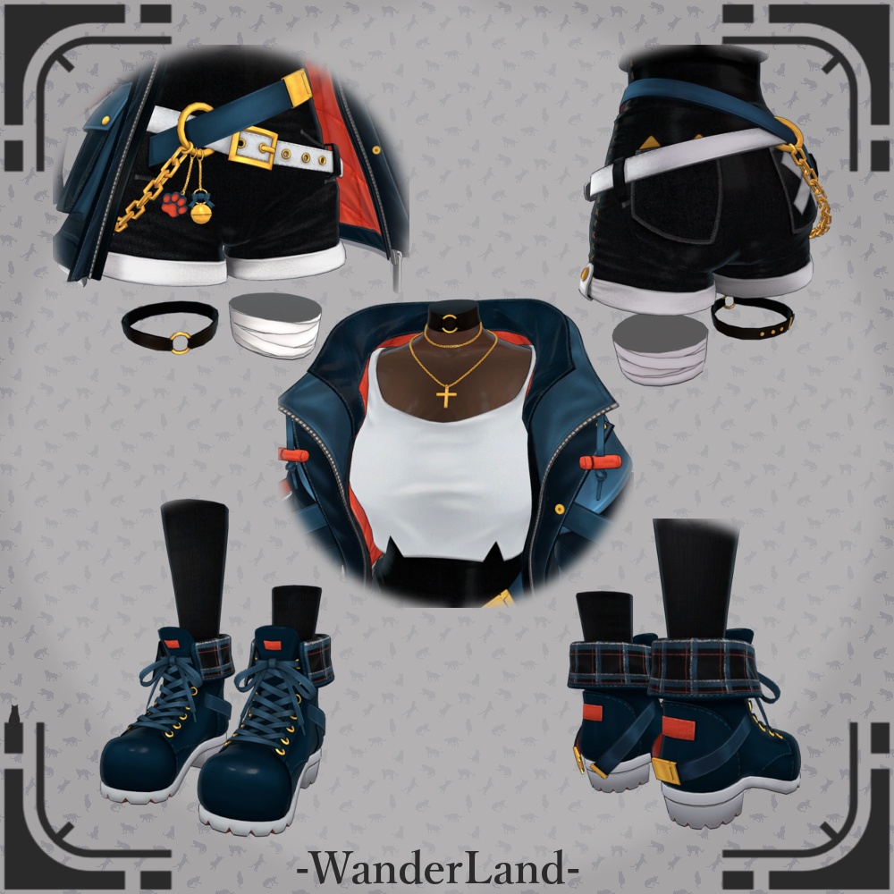 【7アバター対応】Catch The Belt【VRC想定衣装】