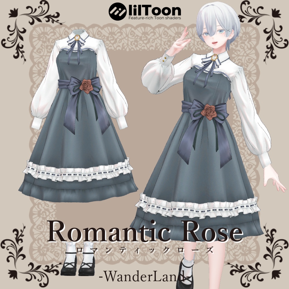 [森羅・桔梗対応] Romantic Rose [VRChat想定衣装]