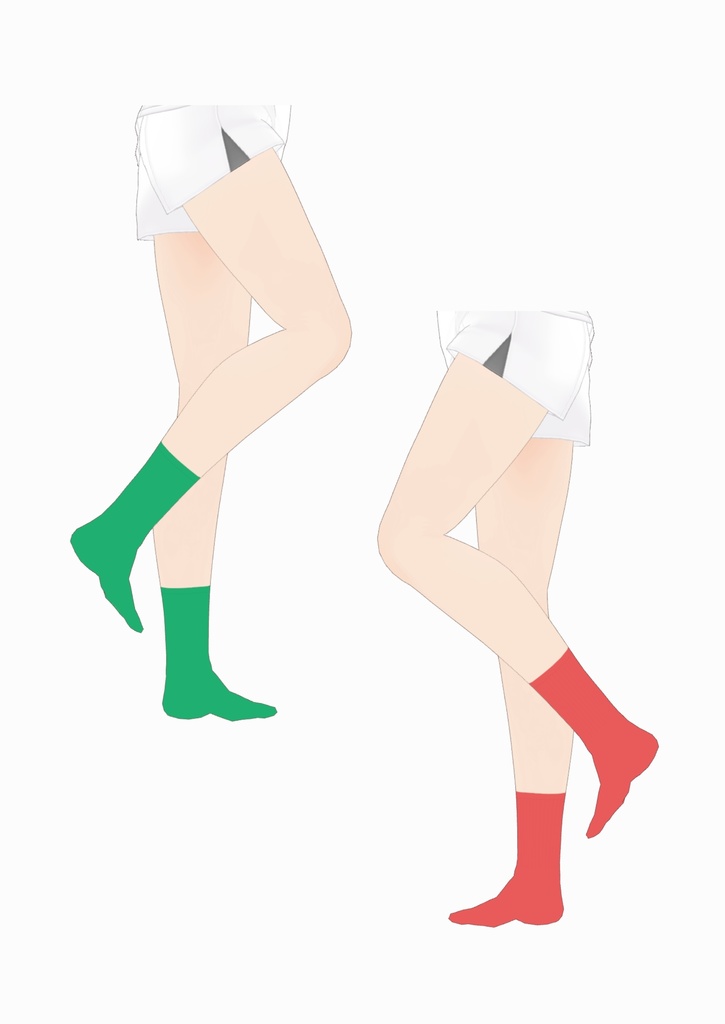 【VRoid】ソックス5色セット