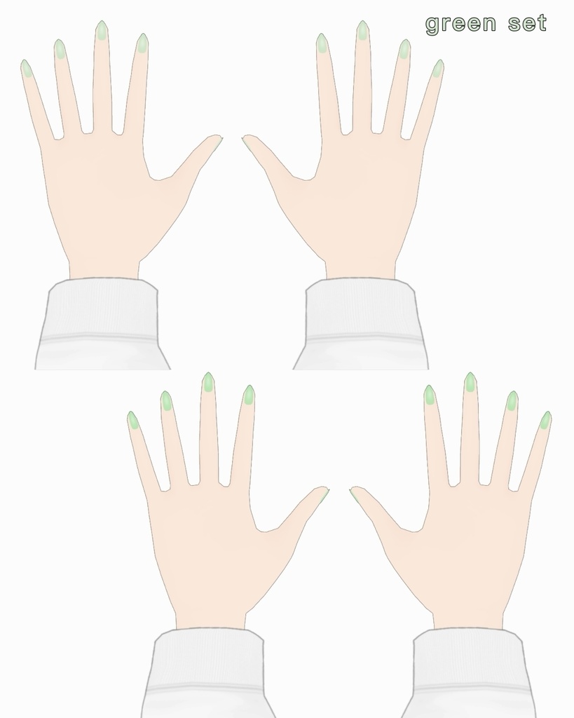 【VRoid】カラーネイル 2セット