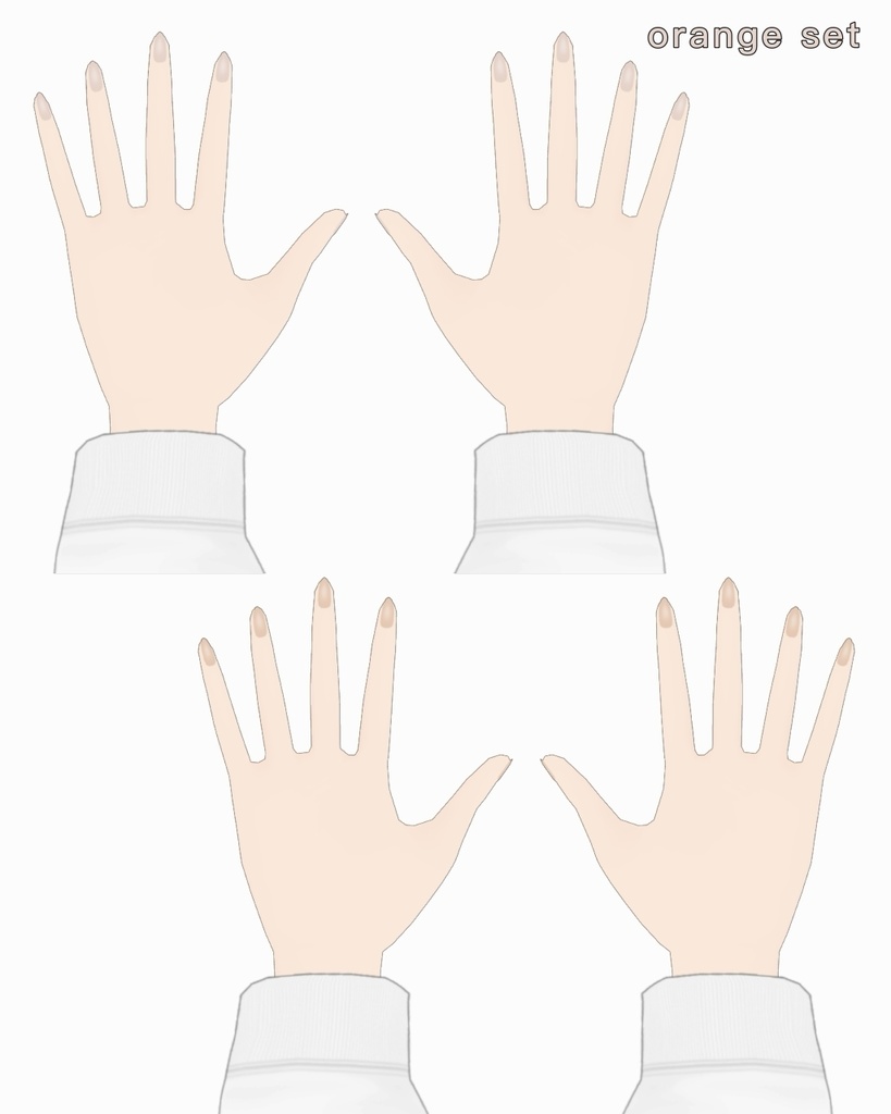 【VRoid】カラーネイル 2セット