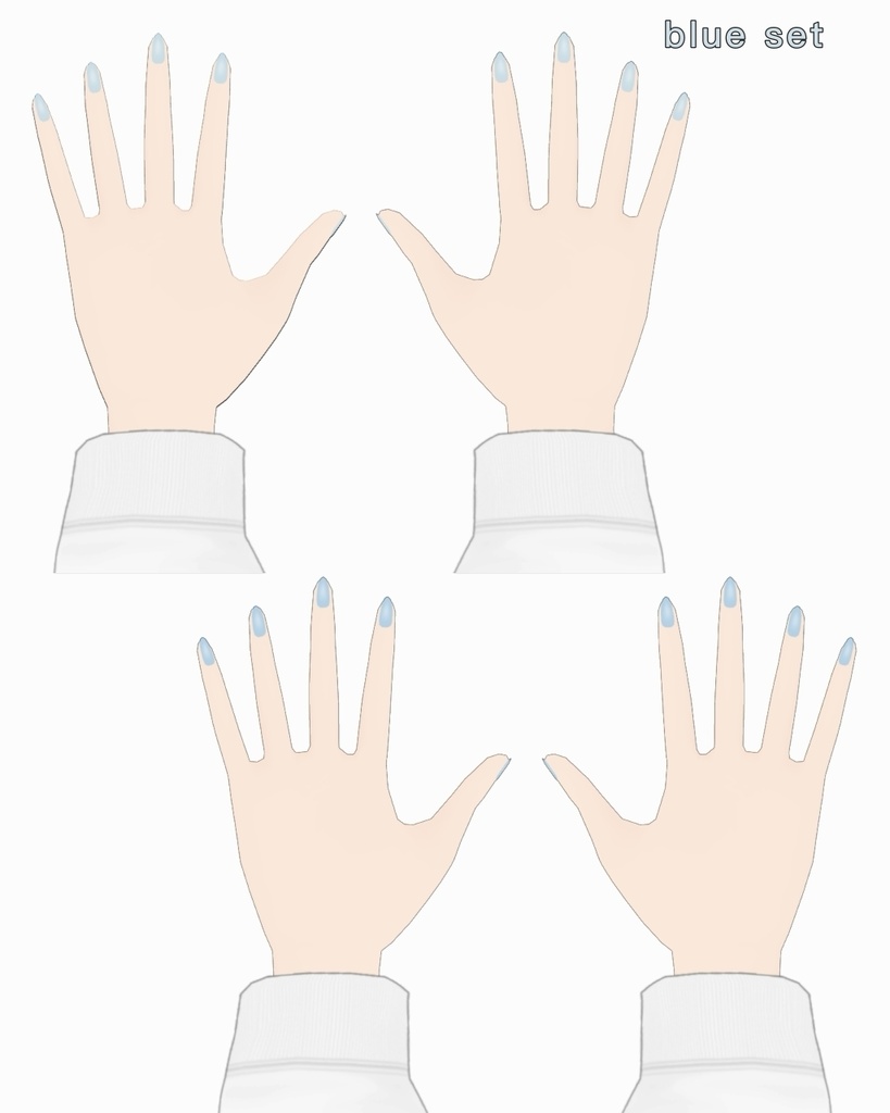 【VRoid】カラーネイル 2セット