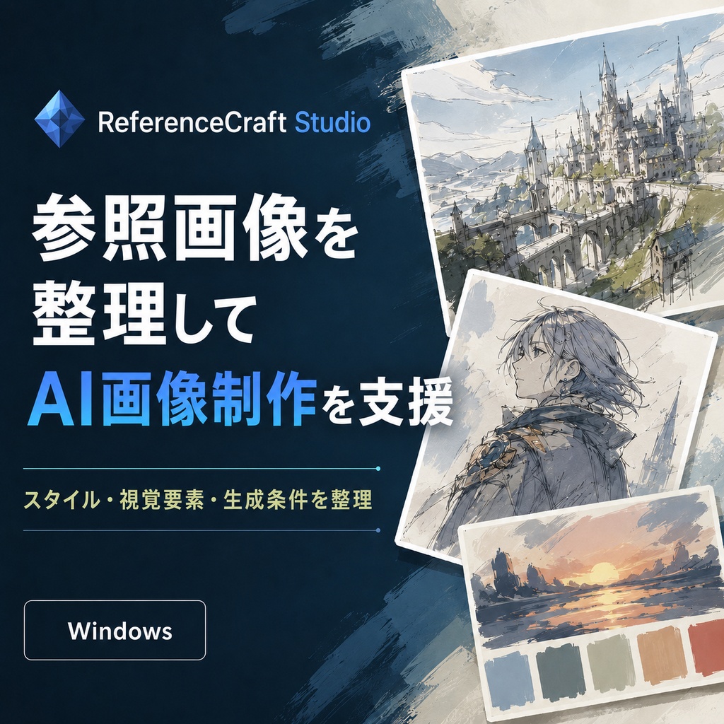 ReferenceCraft Studio 1.0.0｜参照画像を整理して使うAI画像制作ツール【Windows】