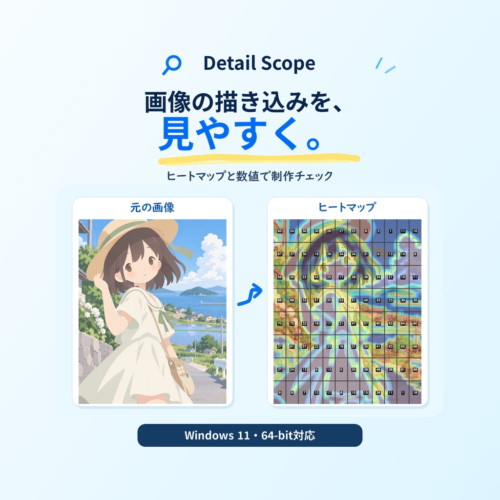 Detail Scope｜画像の描き込みを可視化するWindowsツール