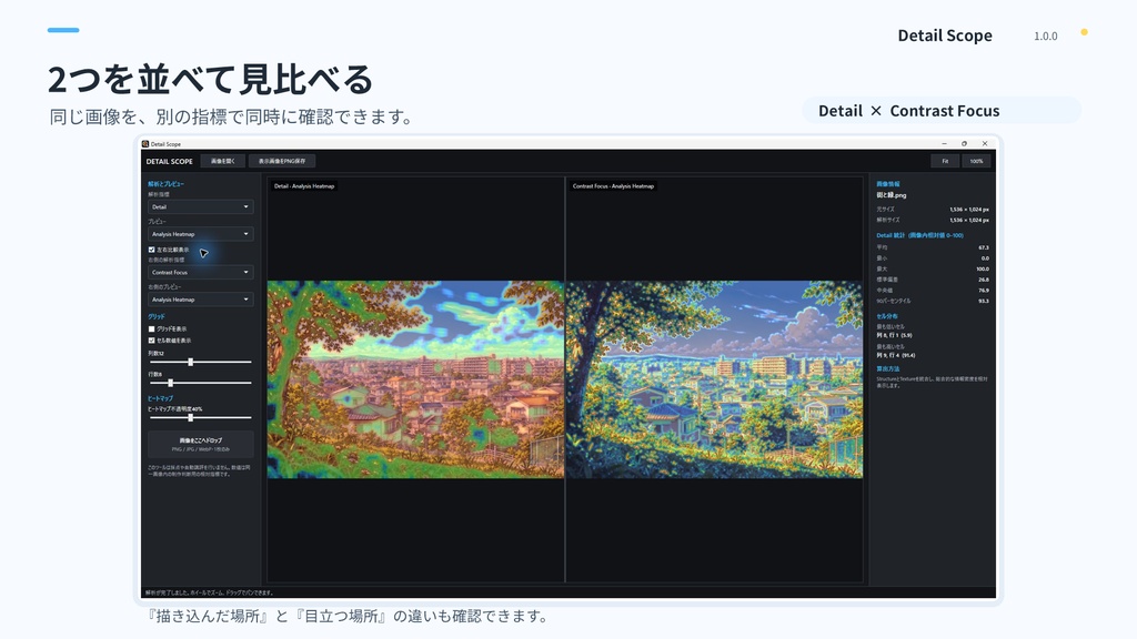 Detail Scope|画像の描き込みを可視化するWindowsツール