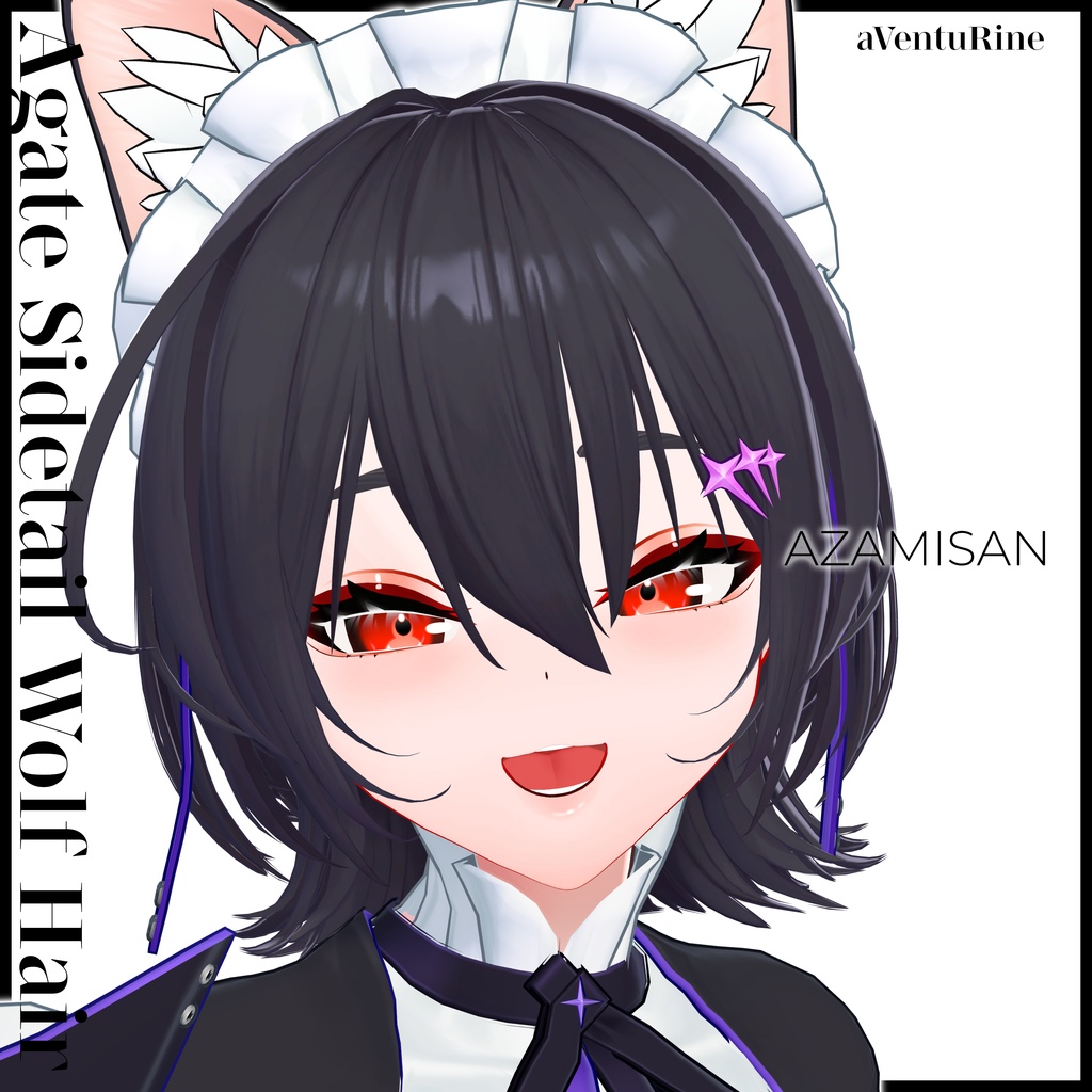 【1/25対応追加】Agate Sidetail Wolf Hair【9アバター対応】