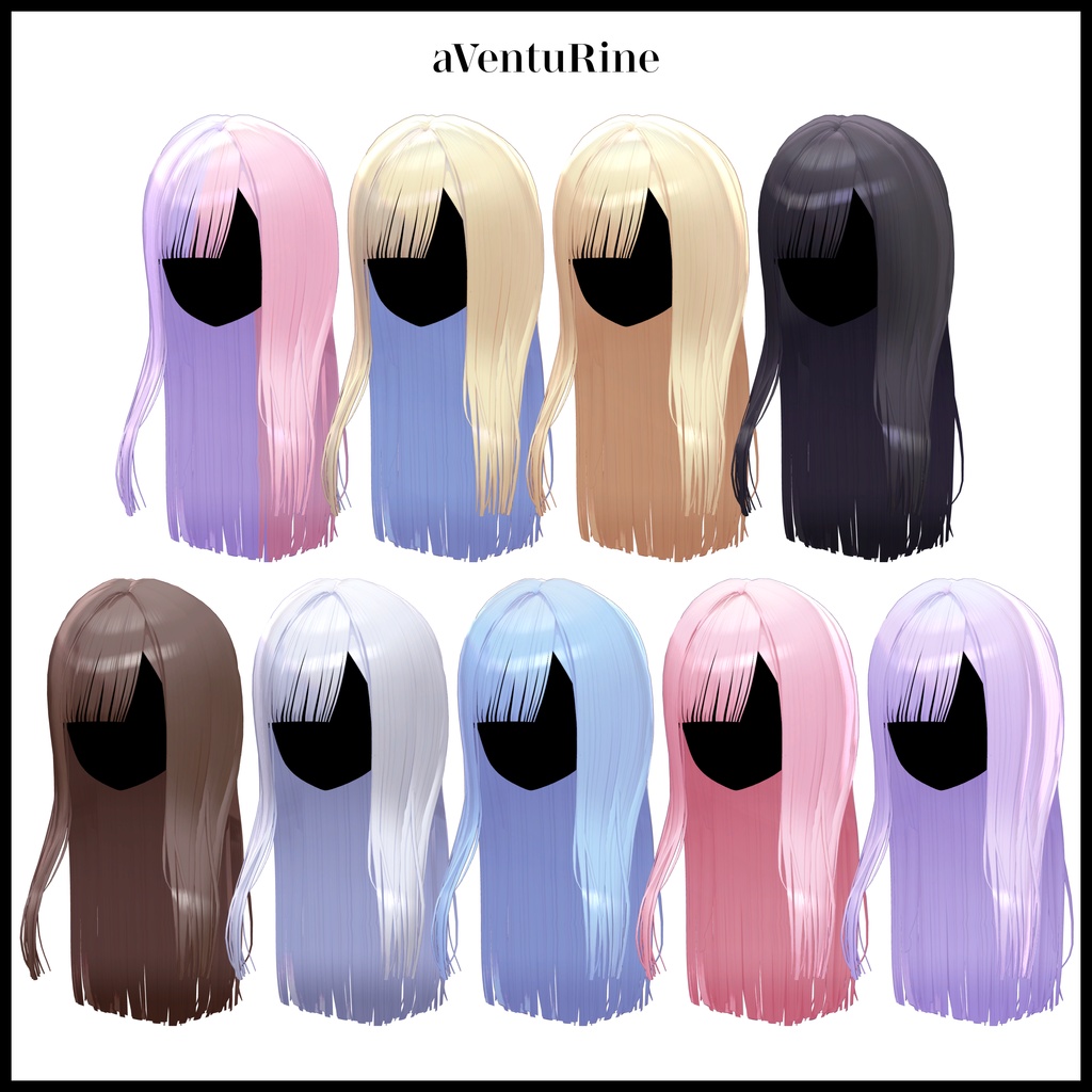 【SALE】Spinel Long Straight Hair【愛莉対応】