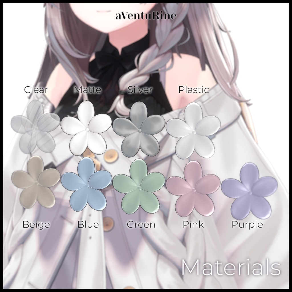【無料/FREE】Flower Accessories【X Followers 1,000+ Anniv.】