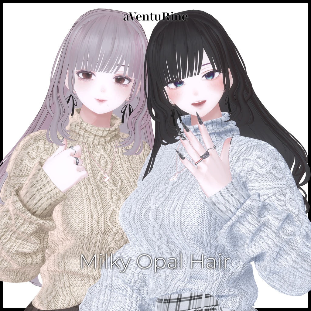【3日間限定発売記念セール🎉】Milky Opal Hair【7アバター対応】