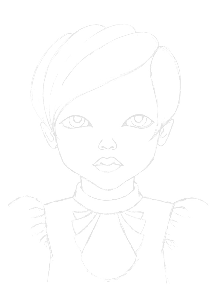 cocoart 大人の塗り絵サンプル「ほんものとにせものはおなじ」