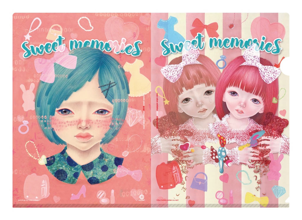 cocoartオリジナルクリアファイル2枚セット(colorfulmonstar&sweet memories)