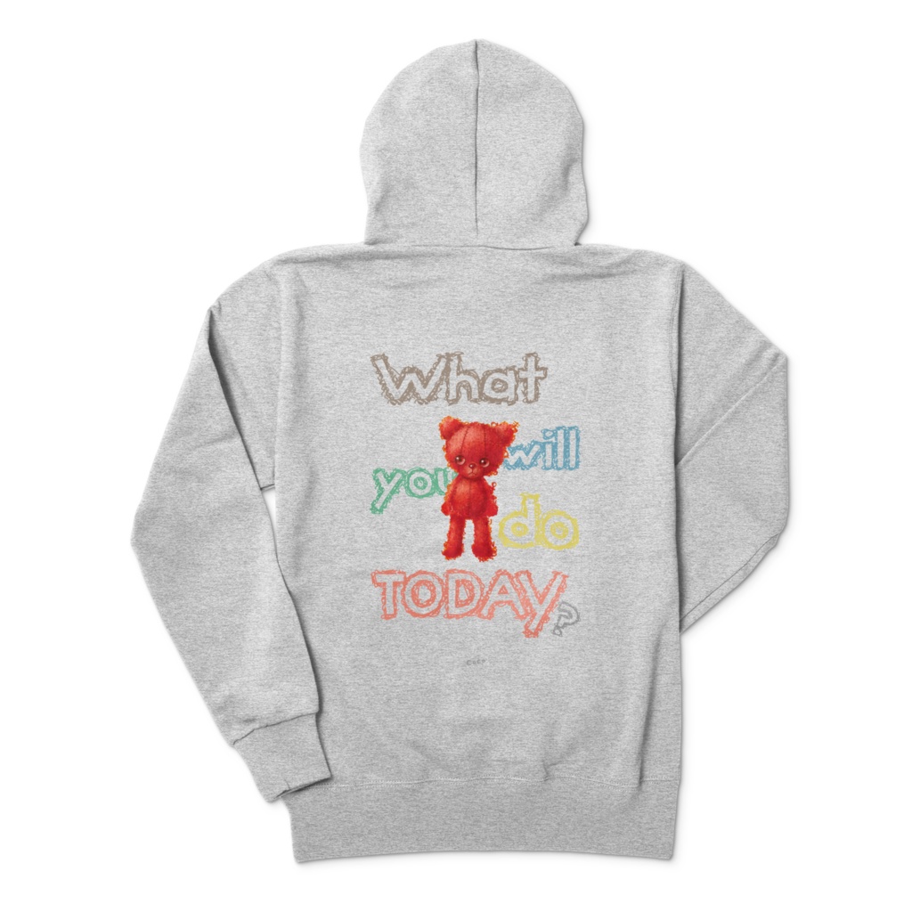 cocoartオリジナル「What will you do today?」パーカー(プルオーバー)