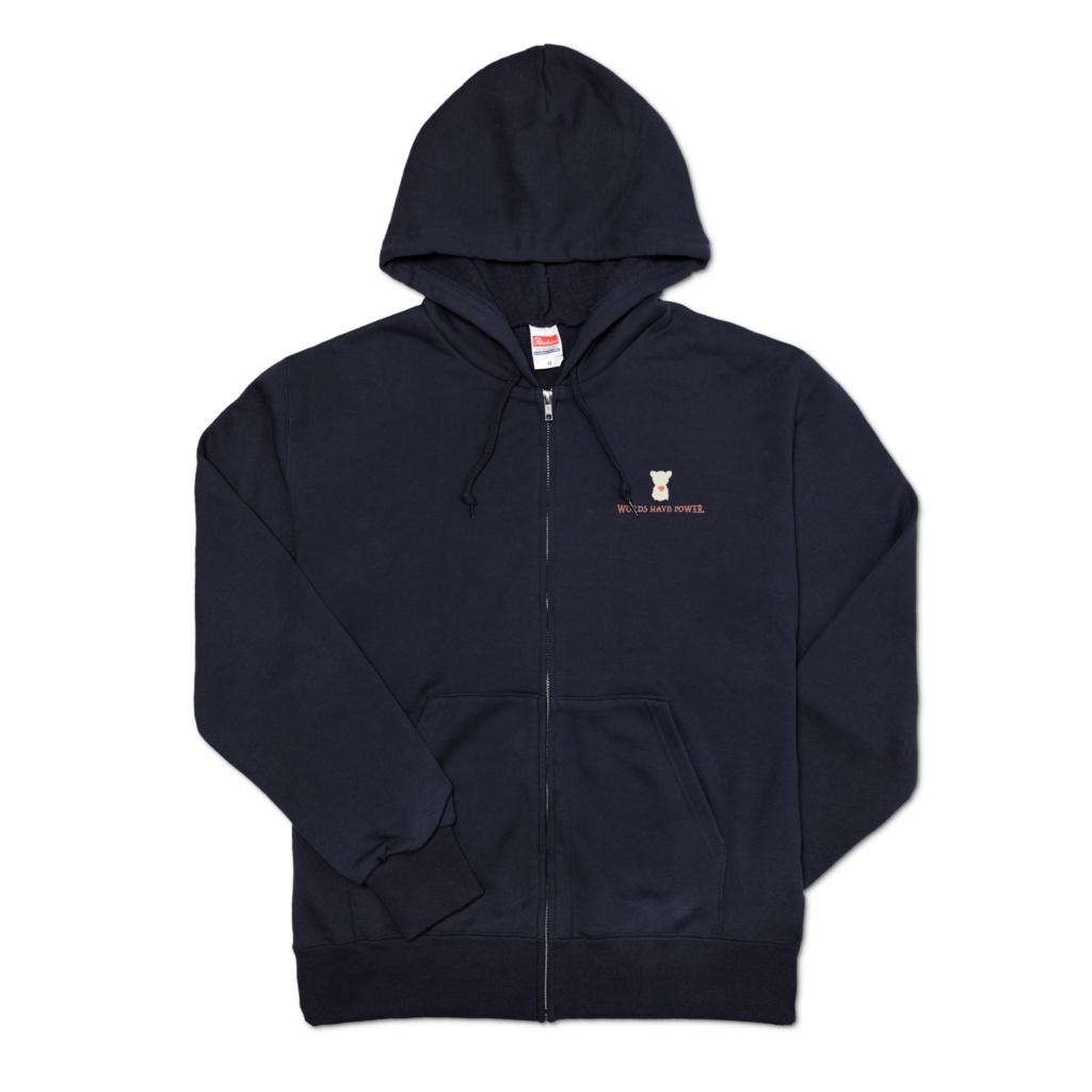 cocoartオリジナル「WORDS HAVE POWER」パーカー(ジップアップ)