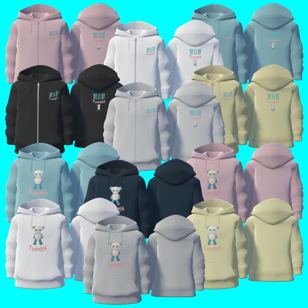 【#VRoid】cocoartオリジナル パーカー(Blue_bear)