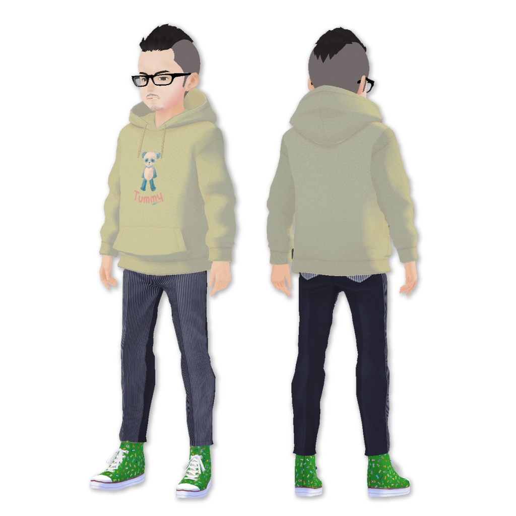 【#VRoid】cocoartオリジナル パーカー(Blue_bear)