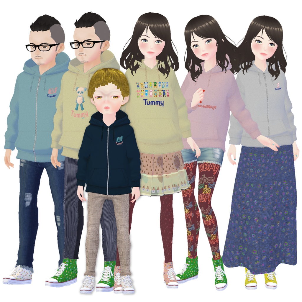 【#VRoid】cocoartオリジナル パーカー(Line_bear)