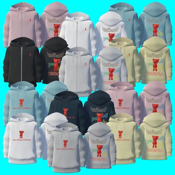 【#VRoid】cocoartオリジナル パーカー(What)