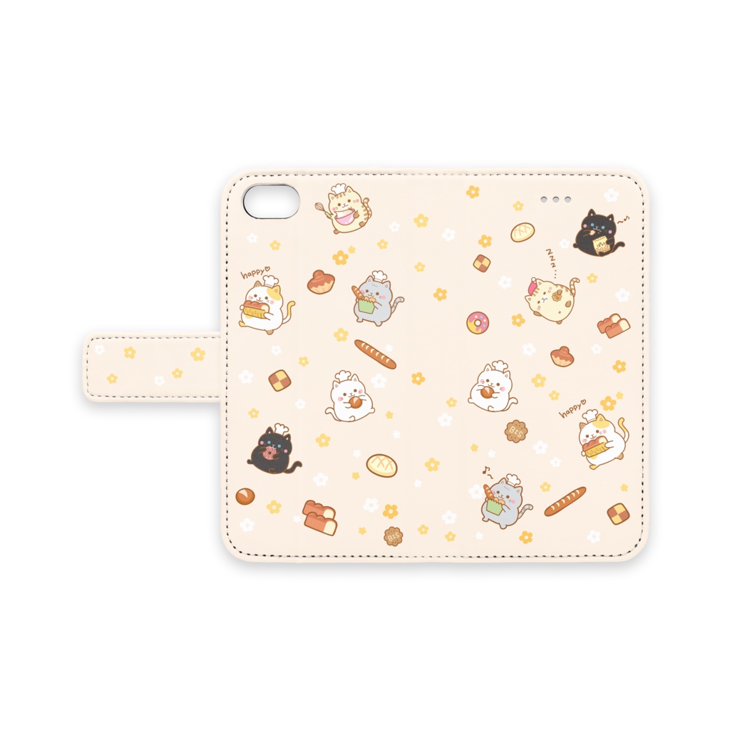 手帳型iPhoneケース (iPhone 8 / 7) ぽっちゃりらいふ