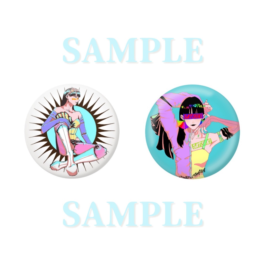 オリジナルイラスト缶バッジ セット