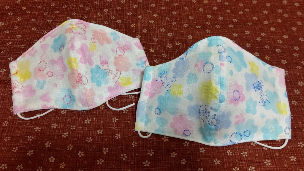 可愛いパステルカラーの立体ガーゼマスク????2枚組???? tamacoco BOOTH