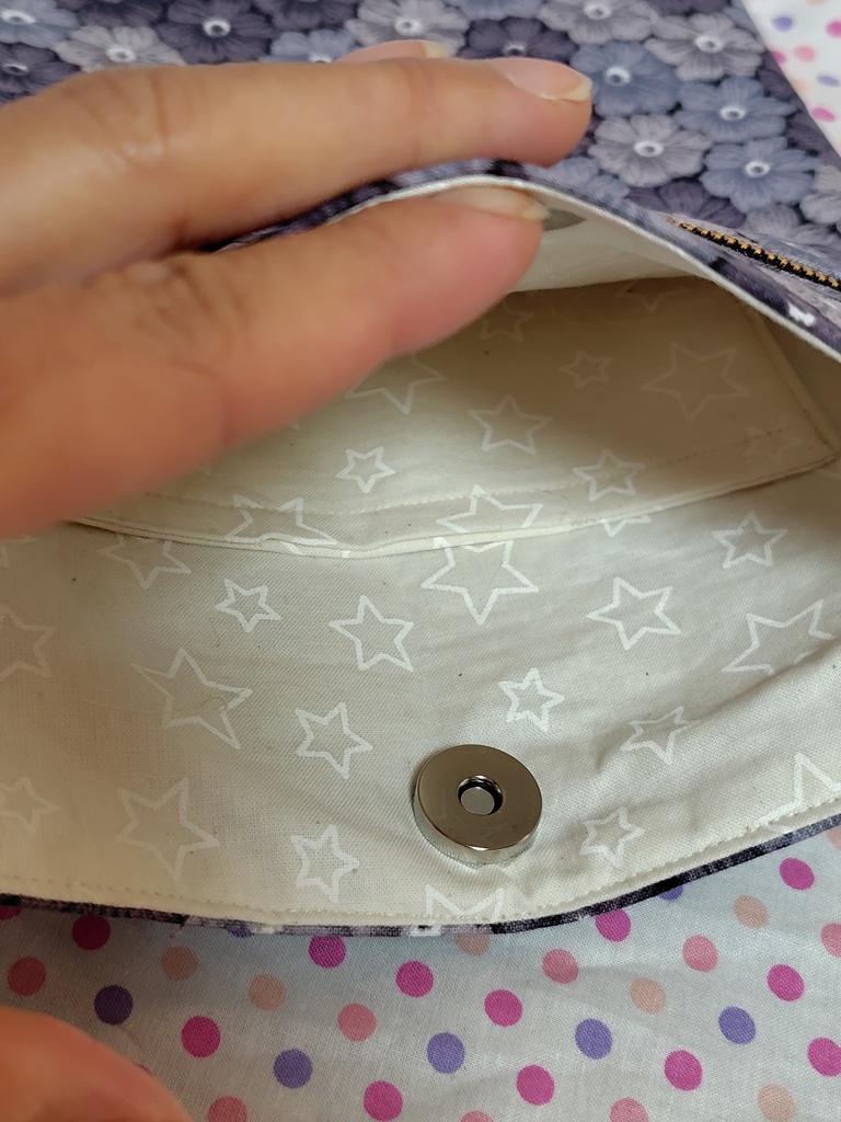 ポコポコ刺繍の花柄風ショルダーバッグ☆グレー