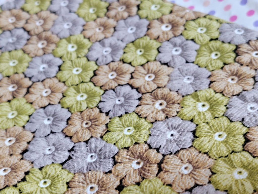 ポコポコ刺繍の花柄風ショルダーバッグ☆イエロー