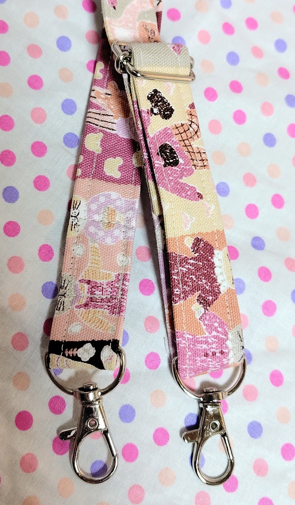 レトロ可愛い猫さんのパッチワーク風ショルダーバッグ☆ピンク