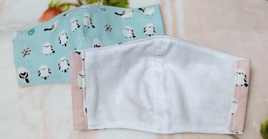 ♥ちゃんこいシマエナガの可愛い立体マスク♥2枚セット