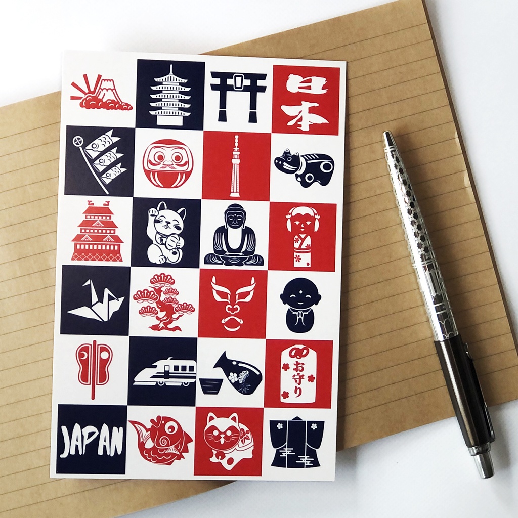ポストカード 日本のモチーフ