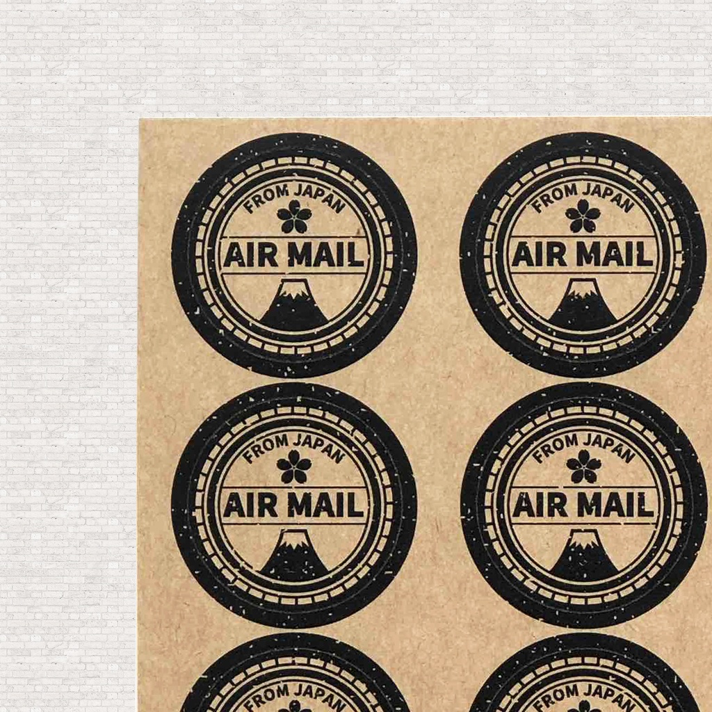 エアメールシール ヴィンテージ郵便スタンプ風
