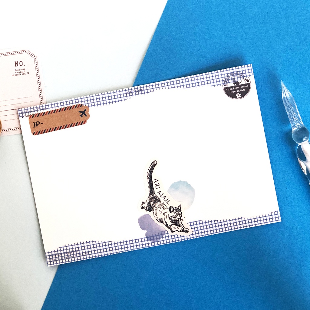 エアメールシール 猫のイラスト
