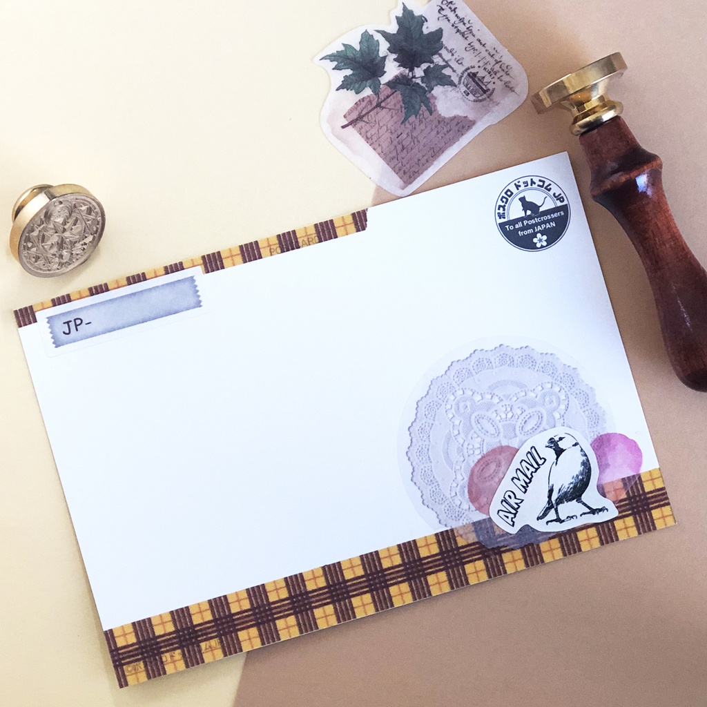 エアメールシール 鳥のイラスト