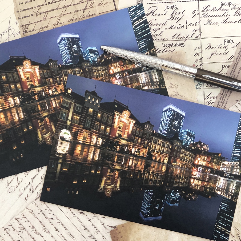 ポストカード 雨上がりの東京駅