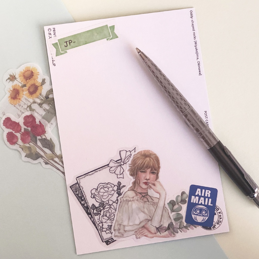 エアメールシール 日本のアイコン 縦